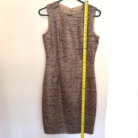 NWT Carmen Marc Valvo gold sheath mini dress, size 4 - Picture 7 of 11